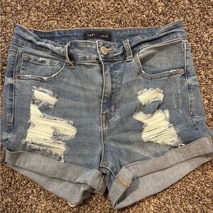 Aeropostale Light Blue Distressed Jean Shorts